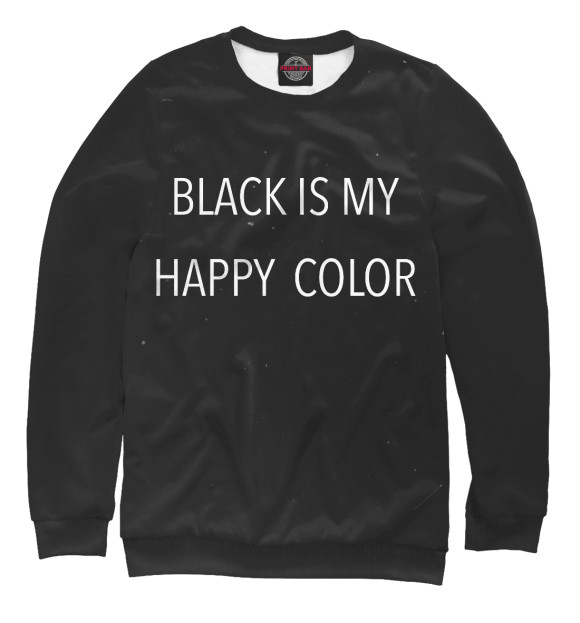 Свитшот Чёрный мой счастливый цвет для девочек 