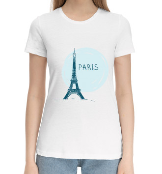Хлопковая футболка Париж