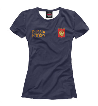 Женская Футболка Russia hockey