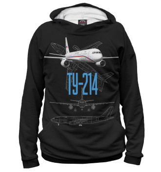 Худи для девочек Самолет Ту-214