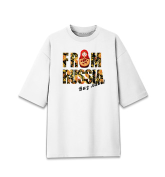 Мужская Хлопковая футболка оверсайз From Russia