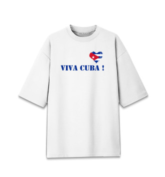 Хлопковая футболка оверсайз Viva Cuba!