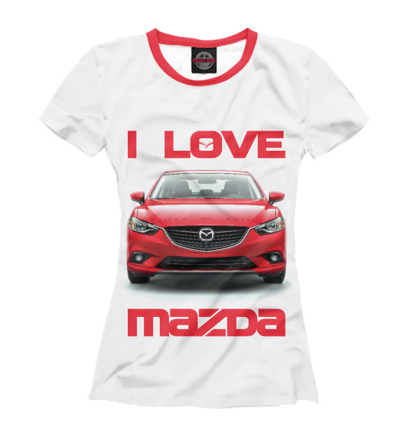 Футболка I love MAZDA для девочек 