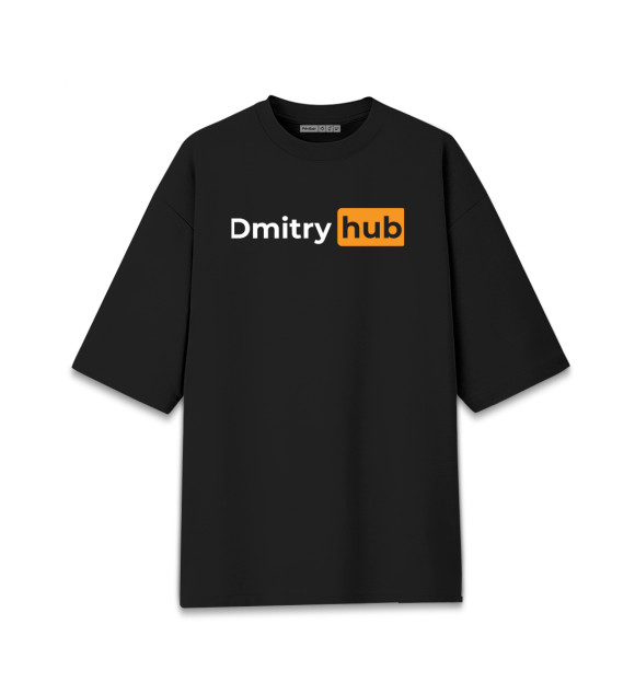 Женская Хлопковая футболка оверсайз Dmitry | Hub
