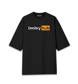 Женская Хлопковая футболка оверсайз Dmitry | Hub