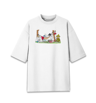 Хлопковая футболка оверсайз Moomin