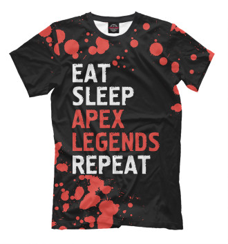 Футболка для мальчиков Eat Sleep Apex Legends Repeat