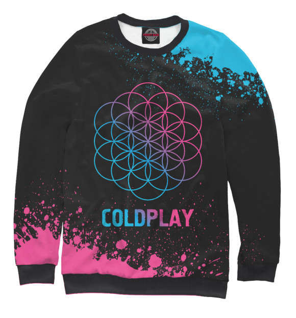 Свитшот Coldplay Neon Gradient (colors) для девочек 