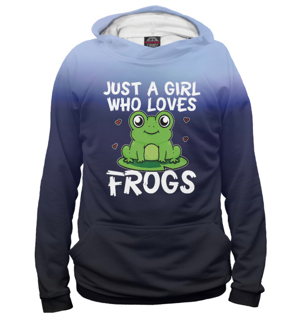 Худи Just A Girl Who Loves Frogs для девочек 