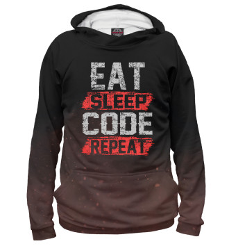 Худи Eat sleep code repeat