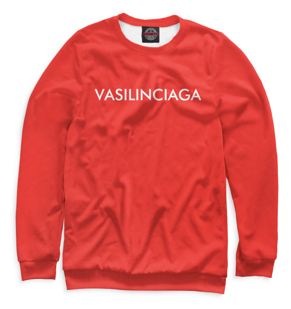 Свитшот Vasilinciaga красный фон для девочек 