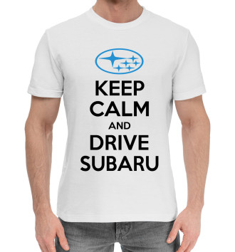 Хлопковая футболка Будь спок и води Subaru