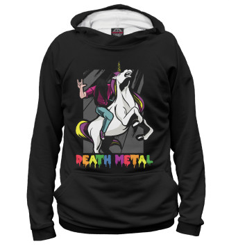 Худи для девочек Death Metal Unicorn
