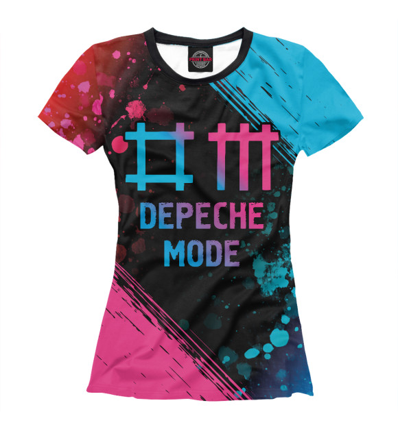 Футболка Depeche Mode Neon Gradient (colors) для девочек 
