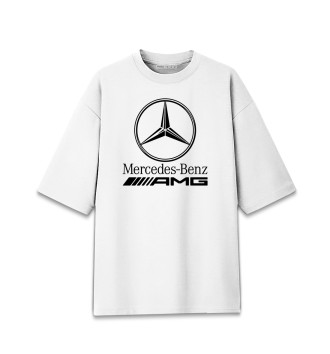 Женская Хлопковая футболка оверсайз Mercedes-Benz AMG