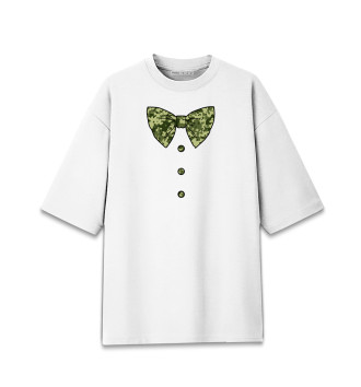 Хлопковая футболка оверсайз Галстук бабочка
