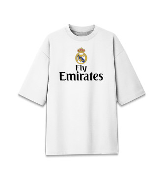 Мужская Хлопковая футболка оверсайз Форма Реал Мадрид