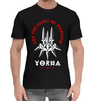 Мужская Хлопковая футболка Nier: Automata, YoRHa