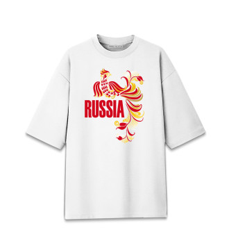 Хлопковая футболка оверсайз Россия