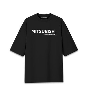 Женская Хлопковая футболка оверсайз Mitsubishi | Pro Racing