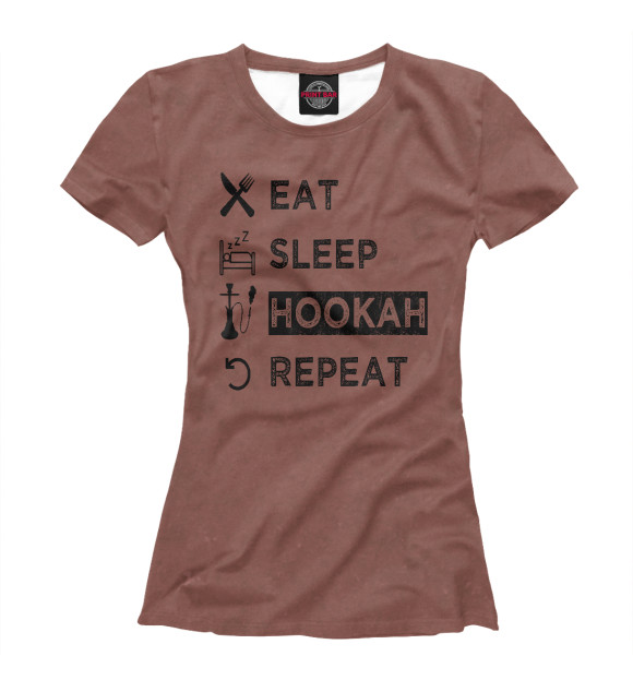 Футболка Eat Sleep Hookah Repeat для девочек 