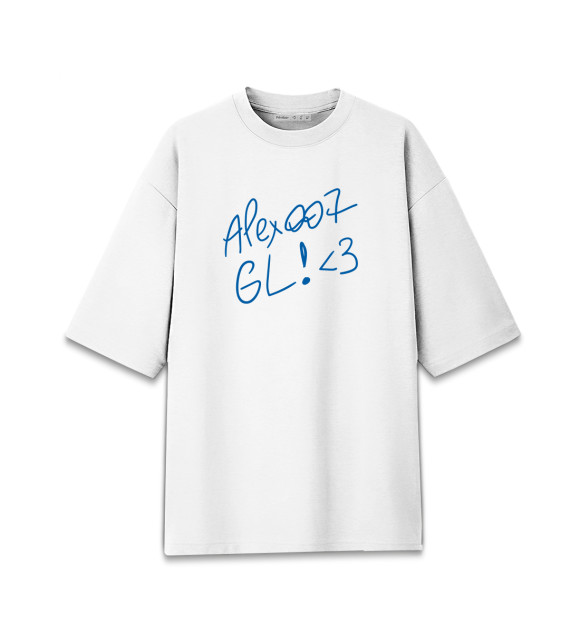 Мужская Хлопковая футболка оверсайз ALEX007: GL