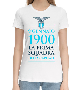 Женская Хлопковая футболка Лацио