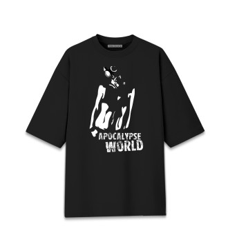 Женская Хлопковая футболка оверсайз Apocalypse world