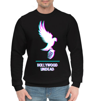 Мужской Хлопковый свитшот Hollywood Undead Glitch Rock Logo