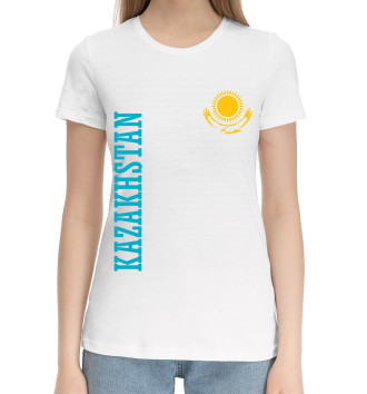 Женская Хлопковая футболка Казахстан