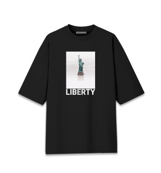 Женская Хлопковая футболка оверсайз Liberty