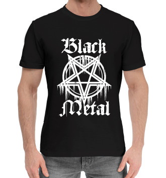 Хлопковая футболка Black metal