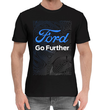 Мужская Хлопковая футболка Форд - Линии