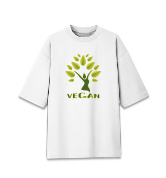 Женская Хлопковая футболка оверсайз VEGAN