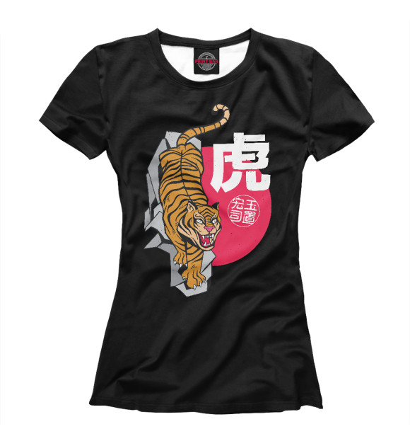 Футболка Японский тигр для девочек 