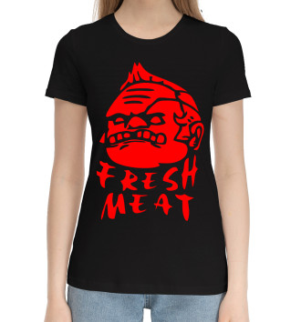 Женская Хлопковая футболка Fresh meat