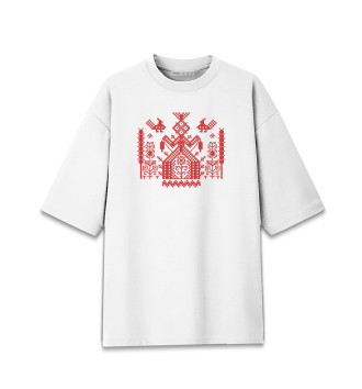 Женская Хлопковая футболка оверсайз Богиня Судьбы Макошь