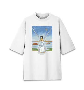 Мужская Хлопковая футболка оверсайз Таро Уэйта - Двойка Мечей