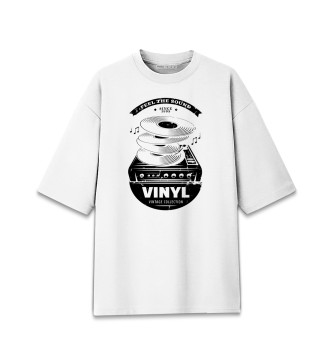 Женская Хлопковая футболка оверсайз Vinyl vintage collection