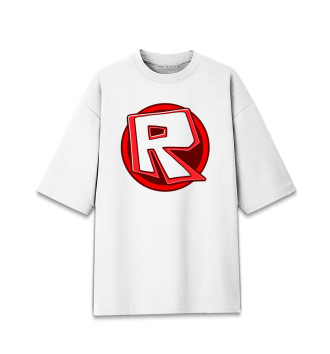 Мужская Хлопковая футболка оверсайз Roblox Logo