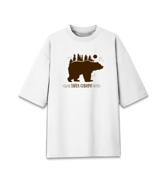 Хлопковая футболка оверсайз Тайга Сибири