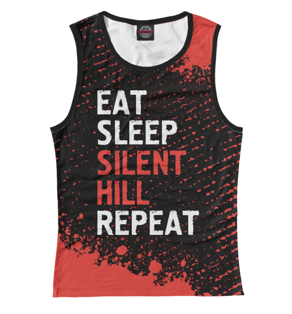 Майка Eat Sleep Silent Hill Repeat для девочек 