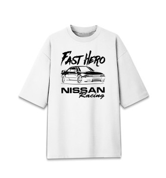 Хлопковая футболка оверсайз Fast Hero. R32 GT-R