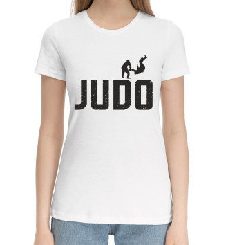 Женская Хлопковая футболка Judo