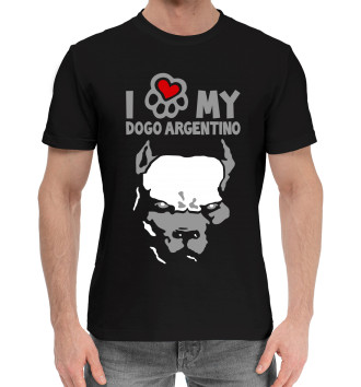 Хлопковая футболка I my dogo argentino
