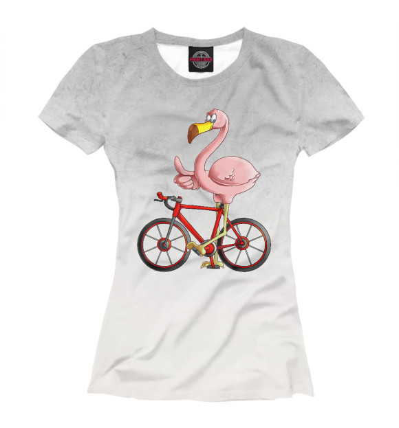 Футболка Flamingo Riding a Bicycle для девочек 