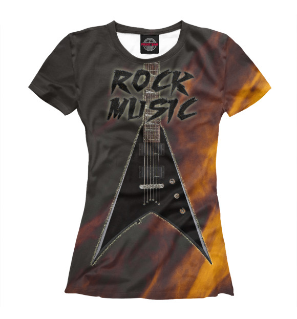 Футболка Рок гитара/рок музыка для девочек 