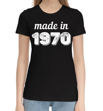Женская Хлопковая футболка Made in 1970