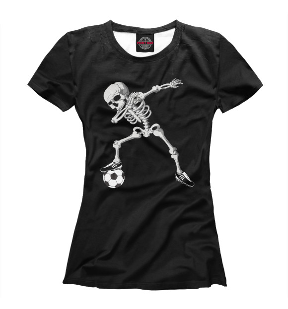 Футболка Dabbing Skeleton Soccer для девочек 