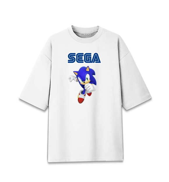 Мужская Хлопковая футболка оверсайз Соник Sega